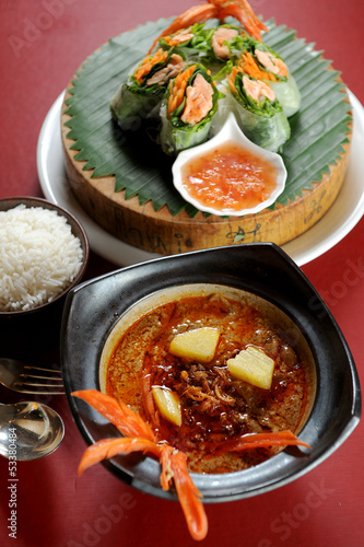 Photo: curry and rice curry and rice