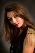 brunette in beautiful clothes