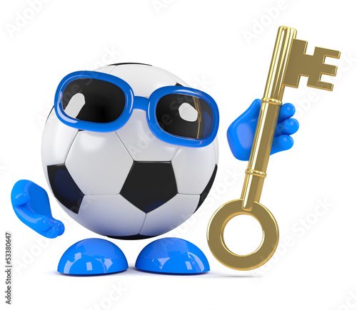 Illustration: 3d Football has the key 3d Football has the key