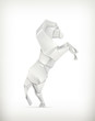 White paper horse, origami