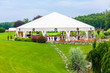 Outdoor wedding reception