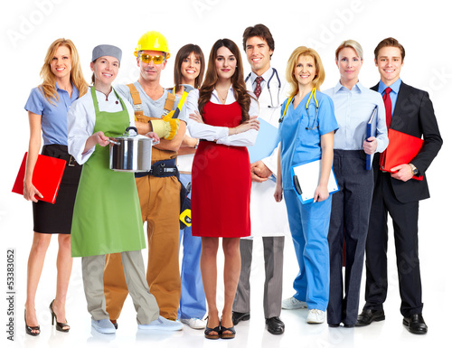 Photo: Group of workers. Group of workers.