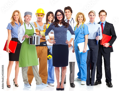Photo: Group of workers. Group of workers.