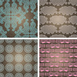 Seamless lace patterns on grunge texture.