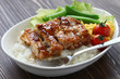 Photo: teriyaki chicken on rice, japanese cuisine teriyaki chicken on rice, japanese cuisine