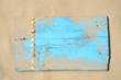 Foto: Blaues Holzschild Blaues Holzschild