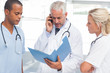 Three worried doctors