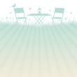 Summer Garden Table & Chairs Turquoise/Beige Sun
