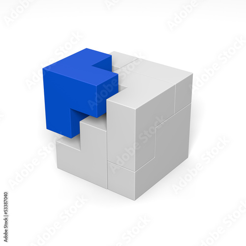 Illustration: Modulares System: 3D-Illustration Modulares System: 3D-Illustration