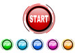 start vector glossy web icon set