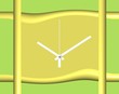 orologio su sfondo giallo