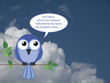 Comical take on a bird of prey