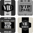 Vector: VIP vintage cards VIP vintage cards