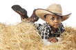Photo: Young Cowboy Relaxing in the Straw Young Cowboy Relaxing in the Straw
