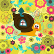 snail in flowers