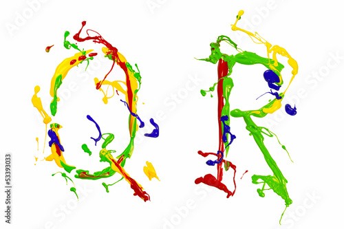 Photo: Q and r painted colorful Q and r painted colorful