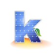 Solar Panel - alphabet letter k