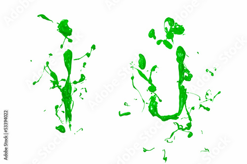 Photo: I and j painted green I and j painted green