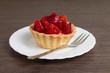 Strawberry Dessert on White Plate