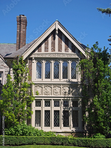 Photo: stone house with tudor trim stone house with tudor trim