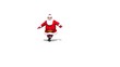 Santa jumps and clicks heels loop with alpha matte