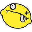 canvas print picture - Dead Lemon Smiley