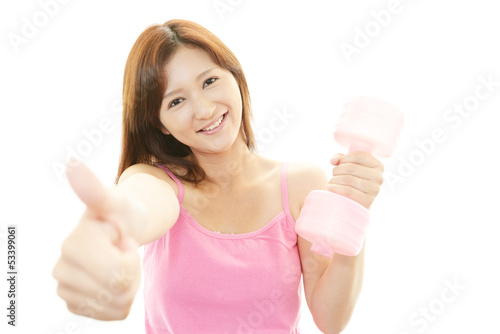 Photo: エクササイズをする女性 エクササイズをする女性