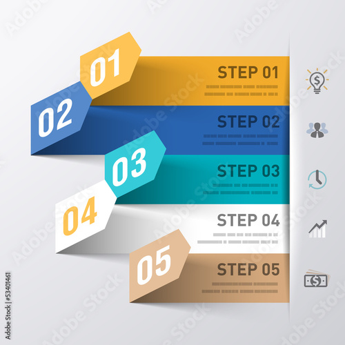 Vector: Abstract business process infographics template Abstract business process infographics template