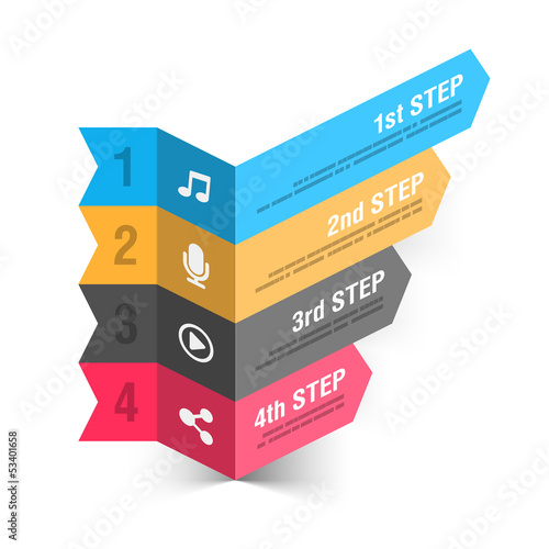 Vector: Modern music theme infographics template Modern music theme infographics template