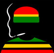 rastafarian smoking marijuana
