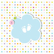 Vector: cute baby shower invitation card baby arrival card with copy spa cute baby shower invitation card baby arrival card with copy spa