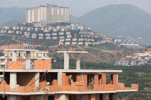 Photo: Workers are building Workers are building