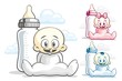 Babes and feeding bottle