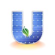 Solar Panel - alphabet letter U