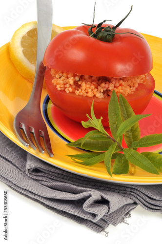 Photo: La tomate farcie au taboulé libanais La tomate farcie au taboulé libanais