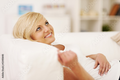 Photo: Dreaming beautiful woman . Dreaming beautiful woman .