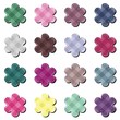 scrapbook flowers on white background