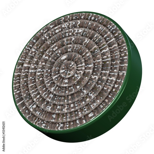 Illustration: Button Steinoptik,grüner Rand Button Steinoptik,grüner Rand