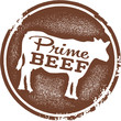Vector: Prime Beef Butcher Shop Stamp Prime Beef Butcher Shop Stamp