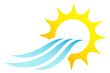 canvas print picture - Sun & Waves Logo