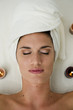 Young woman relaxing in health spa