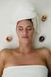 Young woman relaxing in health spa