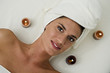 Young woman relaxing in health spa