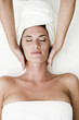 Young woman relaxing in health spa