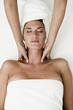 Young woman relaxing in health spa