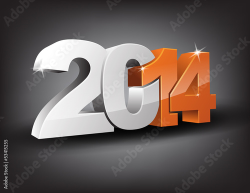Illustration: Happy new year 2014 Happy new year 2014