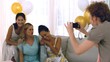 Women making funny faces for the pictures