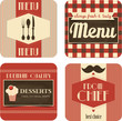 Vector: Vintage menu labels Vintage menu labels