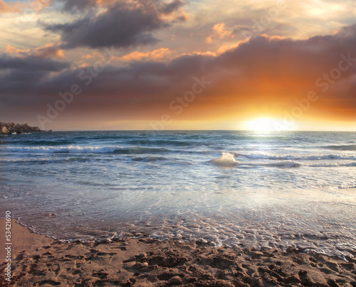 Photo: sunset at the beach sunset at the beach