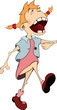 The little girl. Cartoon